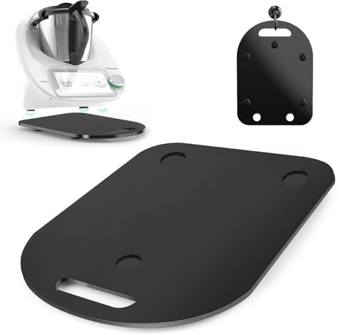 Lwtsrp Tabla Deslizante para Thermomix TM5 TM6, Bases Deslizantes para Thermomix TM6 en Arílico, Estable y Fácil de Mover, Accesorio para Thermomix, Blanco