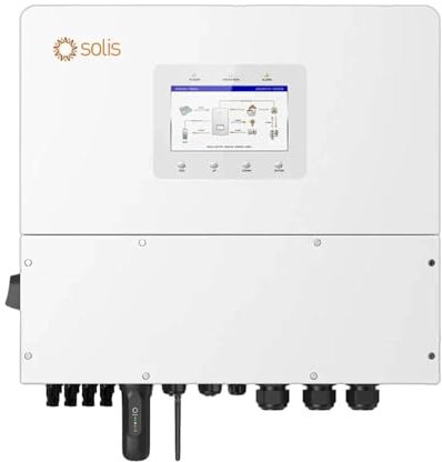 Solis Wechselrichter mit hoher Spannung, dreiphasig, Hybrid, On-Grid/Off-Grid, vierfach MPPT, CEI 0-21, LCD-Display, Meter und TA inklusive, 10 Jahre Garantie IP66 20 kW