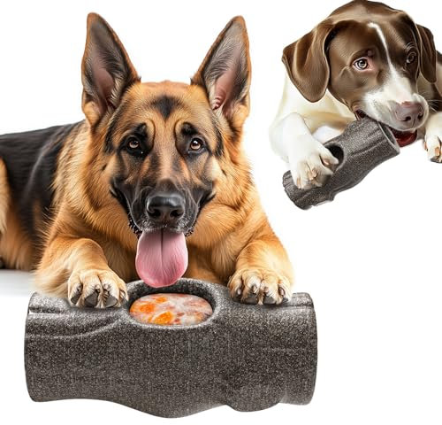 Origintek Freezebone Juguete Interactivo para Perros | Rellenable y Congelable | Masticable Seguro y Resistente | Estimulación Mental y Alimentación Lenta | para Perros Grandes, Medianos y Pequeños