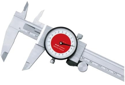 Micrometro, Calibro da 150 mm con orologio Calibro a corsoio digitale Calibro a quadrante in acciaio inossidabile Micrometro Calibro 0,02 mm Strumento antiurto(0-150mm)