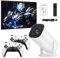 P30 Plus 4k Projector Game Console, Video Game Projector with 2 Wireless Controller,Built-in 14 Emulators 36000+ Games,White