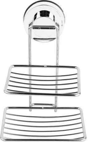 SOLUSTRE Portasapone Ventosa in Acciaio Inossidabile Design Drenaggio Veloce per Doccia