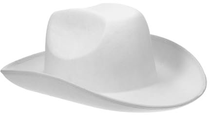 HONITANO Weißer Cowboyhut Mit Verstellbarer Kordel Für Herren Und Damen Hut Im Westernstil Aus Filz Für Party Und Cosplay Weißer Hut Für Verschiedene Anlässe