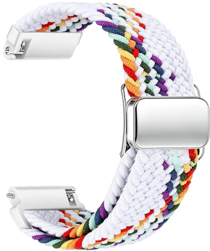 Sundara 18mm 19mm 20mm 22mm Nylon Gewebtes Armband Kompatibel mit Garmin/ID205L/Galaxy//Amazfit Watch, Uhrenarmband Unisex