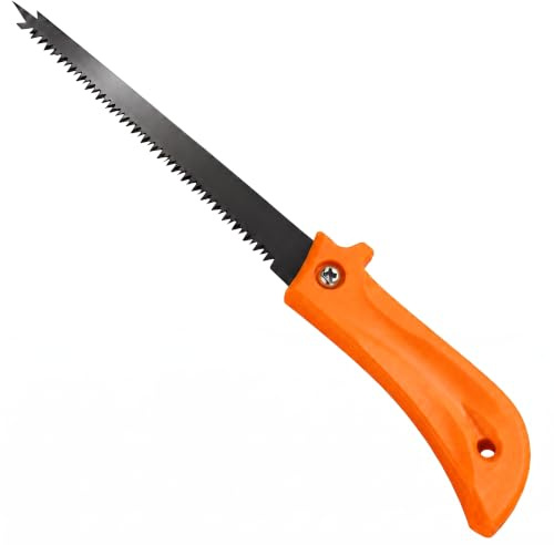 HAAY TOOLS Jab Saw for Plasterboard, 6.5-Inch Drywall Utility Saw, Soft Grip Handle, 9 TPI for Plywood, Wood Cutting, Saw, Electricians Tools, Coping Saw, Wood Saw, Silky Saw, Insulation Knife
