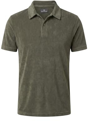 Poloshirt aus Frottee-Baumwolle mit Polokragen dark khaki / 3XL