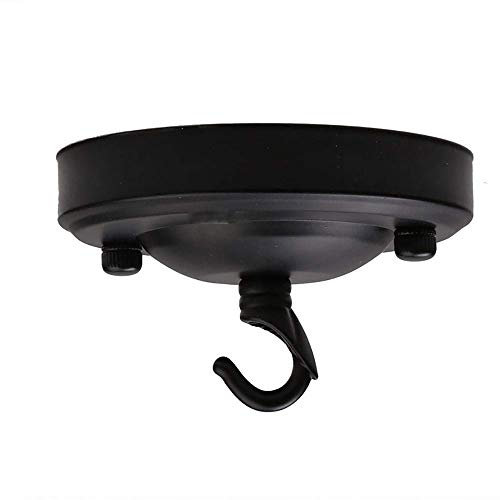 Retro Vintage Iron Ceiling Rose Hook Plate Holder Chandelier Pendant Lamp Roof Sucking Disk Chassis Light Fitting Accessory DIY