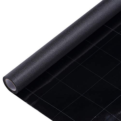 VELIMAX Static Cling Total Blackout Window Film Privacy Room Darkening Window Tint Black Window Cover 100% Light Blocking No Glue (29.5 x 78.7 inches)