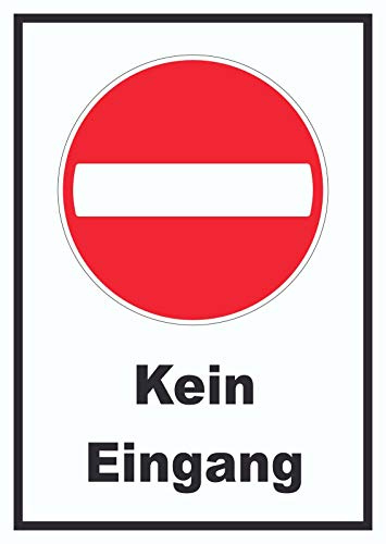 HB-Druck Kein Eingang Schild A5 Rückseite selbstklebend