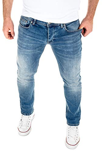 WOTEGA - Alistar Herrenjeans - Männer Denim Jeans - Blaue Herren Slim Fit Hosen, Blau (Insignia Blue 194028), W36/L30