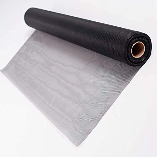 XXYANZI Rete Zanzariera 1.5x8.5m, Zanzariere Ricambi Rete Controllo degli Insetti Zanzariera Finestra Estensibile, per La Pulizia delle Finestre. - Nero
