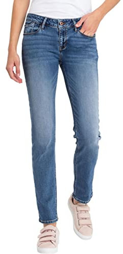 Cross Damen Jeans Rose High Waist Straight Regular Fit (Mid Blue (061), 28W / 32L)