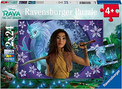 Puzzle 2 x 24 pièces Ravensburger Disney Raya et le dernier dragon