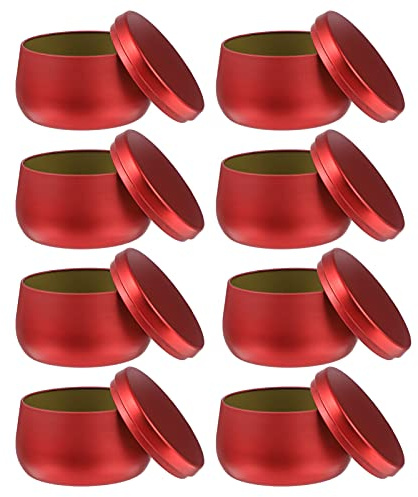 HEALLILY Runde 8Oz Blechdosen Mit Deckel 8 Stück Vorratsdosen Für Tee Süßigkeiten Bastelbedarf Und Kerzen Aufbewahrung