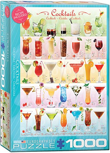 empireposter Bunte Cocktail Rezepte - 1000 Teile Puzzle im Format 68x48 cm