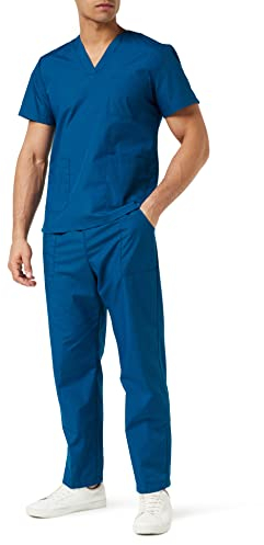 MISEMIYA - Unisex-Schrubb-Set - Medizinische Uniform mit Oberteil und Hose ref.6801-6802 - Medium, Marineblau 68