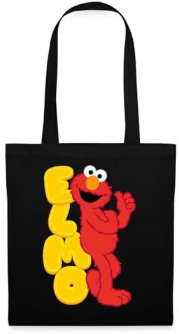 Spreadshirt Sesamstraße Elmo Mit Schriftzug Stoffbeutel