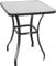 Outsunny Mesa Auxiliar de Cristal Templado Cuadrada Bordes Redondeados Mesita Café para Patio Terraza Balcón Negro y Transparente 68,5x68,5x84 cm