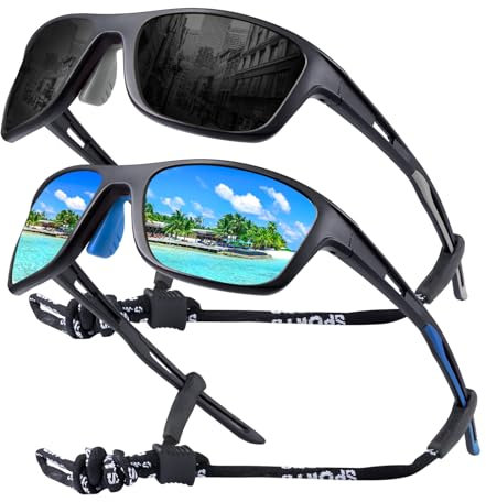 SKYWAY Sonnenbrille Herren Polarisiert, Sport Sonnenbrille Fahrradbrille Herren Damen für Laufen Angeln Fahrrad Golfen UV400-Schutz