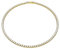 Swarovski Matrix Tennis Halskette, Rundschliff, Weiß, Goldlegierungsschicht