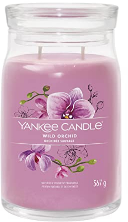 Yankee Candle Signature Duftkerze | große Kerze mit langer Brenndauer „Wild Orchid“ | Soja-Wachs-Mix | Perfekte Geschenke für Frauen