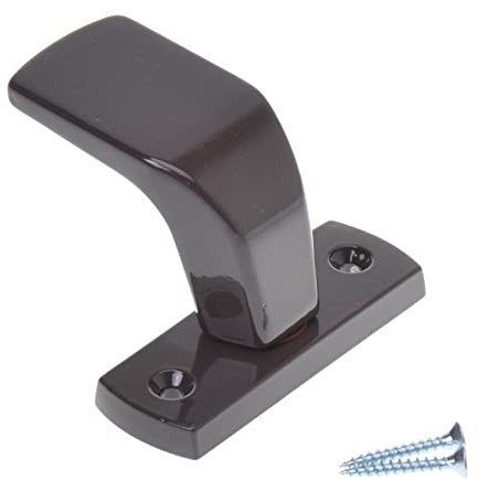 Aqbau® Türknopf f.Rahmentüren feststehend | Knopfdrücker | Türknauf DI (Braun)