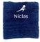 Personalisiertes Handtuch mit Namen Schön gestickter Sport Name Handbadetuch 100% Baumwollhandtuch Sportliche Motive Personalized Custom Towel with Name (100 x 50 cm, Eisstockschießen)