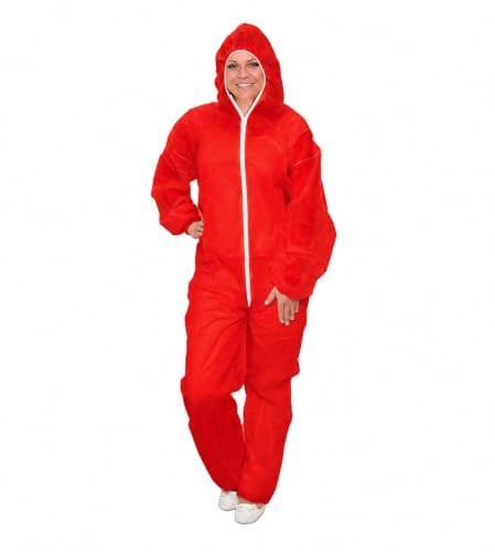 Combinaison jetable, rouge, taille L/XXL, combinaison de peintre, vêtement de protection, vêtement de protection