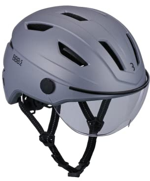 BBB Unisex-Adult Move Faceshield Fahrradhelme, Matt Grau, M