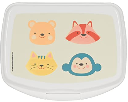 Safta - Sandwichera Rectangular, Portatodo, Calidad y Máxima Resistencia, Porta Comida, Recreo, 17x14x6 cm, Color Crema