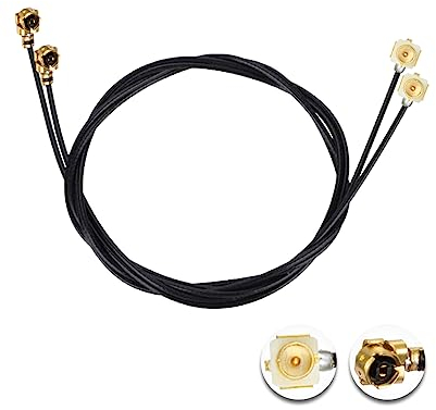 Vecys 2PCS U.F.L1 Stecker zu U.F.L1 Buchse Kabel 20 /50CM 1.13mm Low-Loss Verlängerungskabel