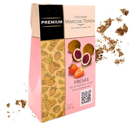 Chocolate Marcos Tonda – Premium y Delicatessen | Fresas delicatessen al cacao 100gr | Chocolates Originales Para Regalar | Desde 1793