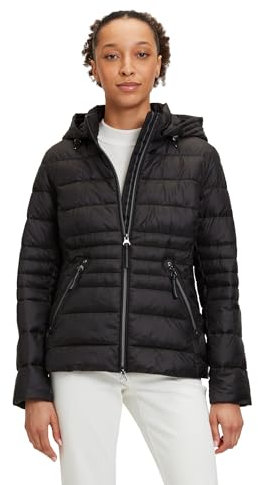 Betty Barclay Damen Steppjacke mit Abnehmbarer Kapuze Schwarz,38