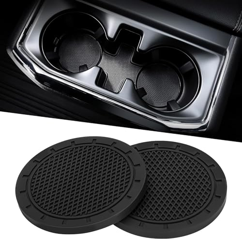MOIKOTLR 2 Pièces sous-Verre Voiture, pour Audi A5/Audi TT/Audi Q2/Audi Q4/Audi A1/Audi A3 Porte-gobelet De Voiture sous-Verres Anti-dérapant Coaster Tasse Tapis,A