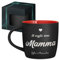 Maverton Tazza da caffè latte o tè in ceramica - 400 ml - Incisione personalizzata - Bicchiere con manico per bevande per Lei - Tazze da colazione per compleanno donna - Interno rosso - mamma