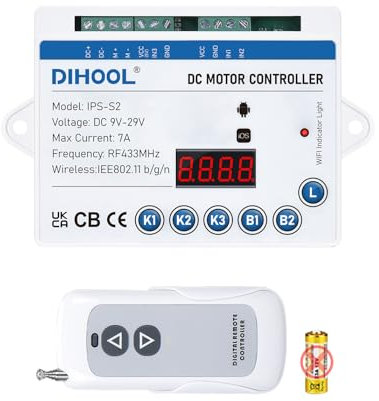 DIHOOL Funk Fernbedienungsschalter Für Lineartechnik Aktuatoren, 6V-30V DC Motor Controller,Smart eWelink WIFI Switch