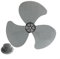 EXTRWORY Replacement Parts for 16 Inch Standing Fan or Table Fan, Household Plastic Fan Blade Three Blades with Nut Cover for Pedestal Fans, Low Noise (Black)