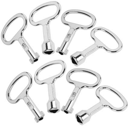 Gadpiparty Universal Schlüssel 8 Stück Verteilerkasten Schlüsselkästen Werkzeug Sanitärschlüssel Elektrischer Schrankschlüssel Utility Schlüssel Metall Wasserschlüssel Sanitär Handwerkzeug