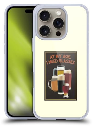 Head Case Designs Offizielle Lantern Press Ich Brauche Eine Brille Männerhöhle Soft Gel Handyhülle Hülle kompatibel mit Apple iPhone 16 Pro