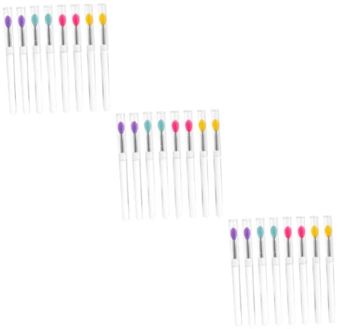 Healeved 24pcs Silicone Lipstick Applicators Convenient Makeup Tools Lip Mask Spoons for Lipstick Eyeshadow Application in Daily Use