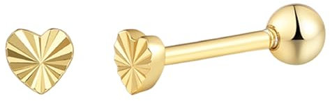 XENOX® Piercing Ohrringe - Herz Piercing aus hochwertigem 925/- Sterlingsilber | XS91469G