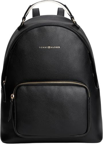 Tommy Hilfiger Damen Rucksack Logotape Mittelgroß, Schwarz (Black), Einheitsgröße