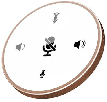 Haut-Parleur et Microphone de Conférence, Microphone pour Ordinateur Portable, Microphone Omnidirectionnel à Condensateur PC Y02 USB Plug and Play, Microphone Omnidirectionnel