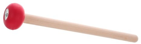 ifundom Large Wooden Handle Gong Mallet Rubber Tip, Sturdy Chinese Copper Gong Accessory and Percussion Stick, Suitable for Music Instruments and Drum Sets