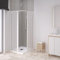 Forte Box doccia Nova Sky a soffietto angolare in PVC, Anticalcare, Riducibile, Resistente agli urti, Kit completo, Bianco pastello H 185 cm (Bianco, 60x80x185)