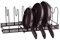 KKTECH Expandable Pans Organiser Rack, 10 Adjustable Compartments, Ideal for Kitchen Storage & Organisation, Cupboard Organiser, Efficient Kitchen Cupboard Organiser Solution