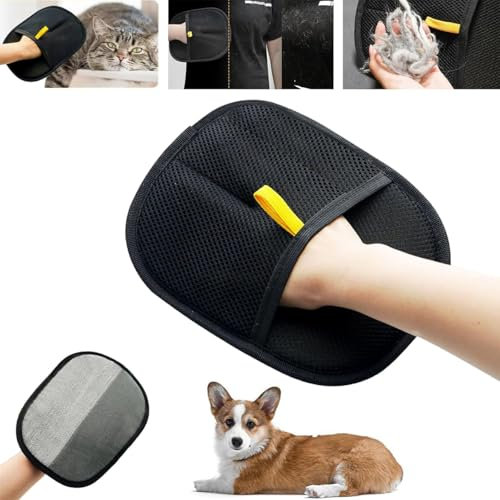 Bagalqio Celerypets Double Sided Grooming Glove,Wiederverwendbare Fellpflegehandschuhe für Haustiere, vielseitige Fellpflegehandschuhe zum Waschen, Entfernen von Haaren und Pflegen (1 Stück)