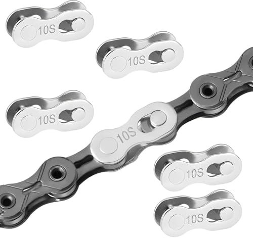 Qrity 5 Pairs Bike Chain Links, Bicycle Chain Link Connector, 10 Speed Chains for Mountain Bikes, Road Bikes