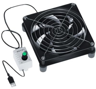 Giwnhvx USB 5V Cooling Fan Strong Wind Power Fast Cooling 120mm Cooling Fan for Router PC Cooler TV Box with Mesh Cover 1 Fan