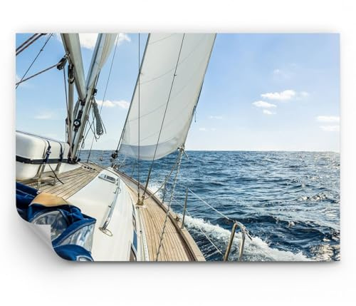 Fototapete 200x140cm Moderne Tapeten Landschaften Maritim - 3647 - WF1 | Meer Kreuzfahrt Segeln Standard Wand Dekoration Wandtapete Bildtapete Wohnzimmer Schlafzimmer Wanddeko Art Wallpaper